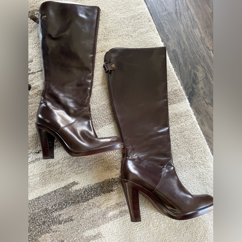 Michael Kors Knee High Zip back boots